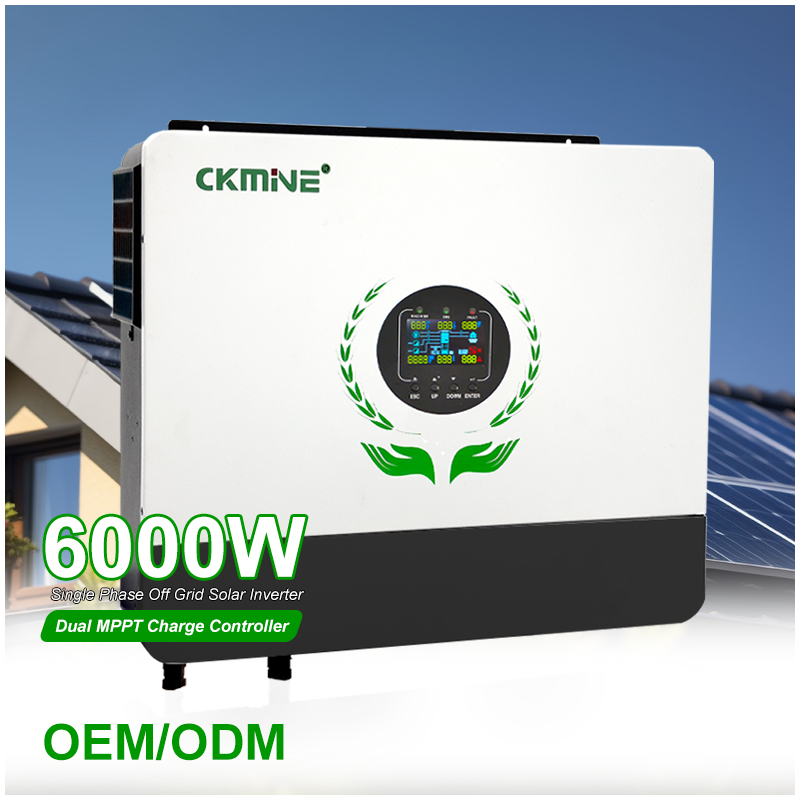 Off Grid Solar Inverter 48V 6000W - อินเวอร์เตอร์พลังงานแสงอาทิตย์แบบไฮบริด 6KW สำหรับระบบออฟกริด อินพุตคู่ MPPT 48V