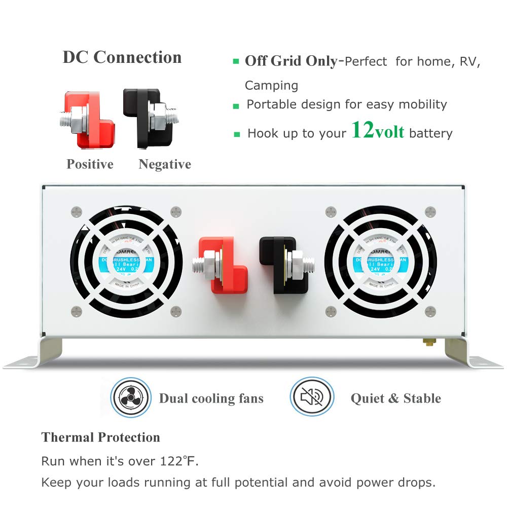 Pure Sine Wave อินเวอร์เตอร์พา - Inverter Pure Sine Wave 60Hz 120V 3000W บทวิจารณ์และราคา