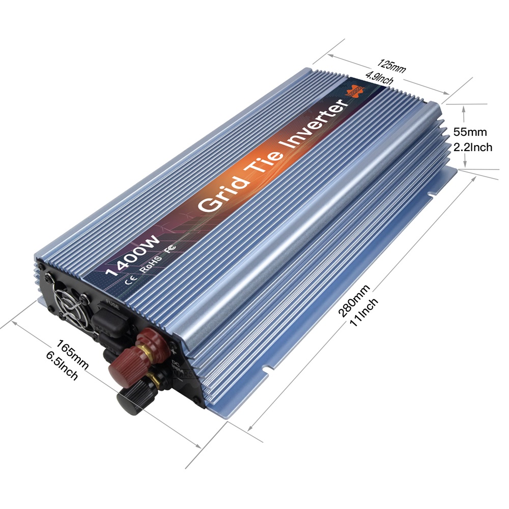อินเวอร์เตอร์พลังงานแสงอาทิตย์ - Micro Inverter 1400W Solar Grid Tie บทวิจารณ์และราคา