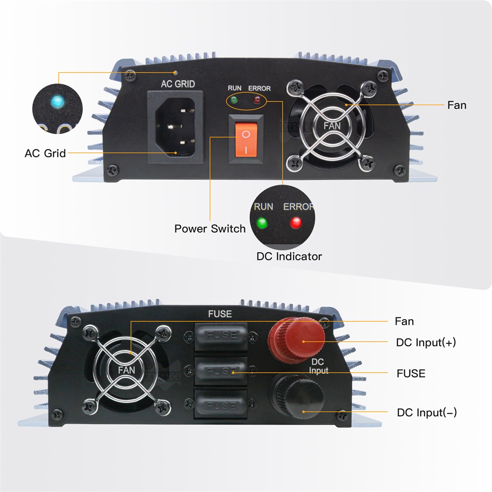 อินเวอร์เตอร์พลังงานแสงอาทิตย์ - Micro Inverter 1400W Solar Grid Tie บทวิจารณ์และราคา